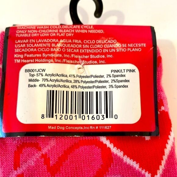 Betty Boop crew socks new unopened package Set of 3 - Picture 4 of 4